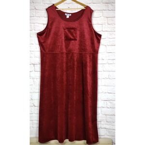 bfa classics dress Vintage BFA Classics Red Cotton High Neck Long Sleeve Knee Length Dress 10P